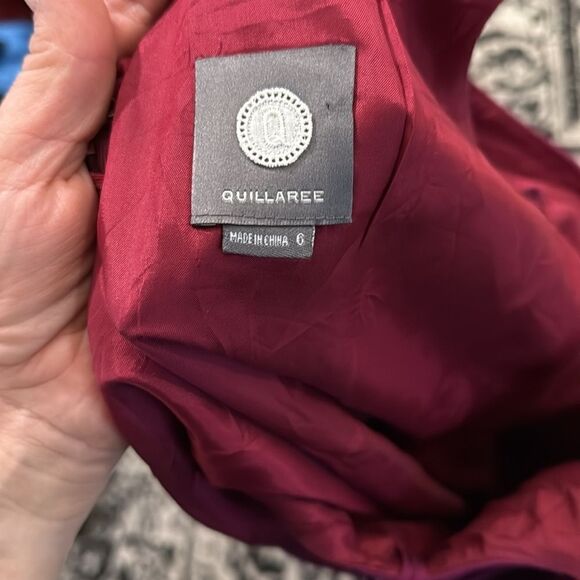 Anthropologie Quillaree Raspberry Silk Blend Dress - Picture 10 of 11